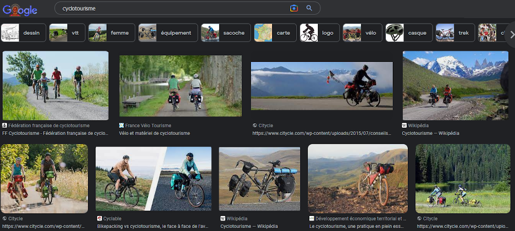 Le Cyclotourisme et Google