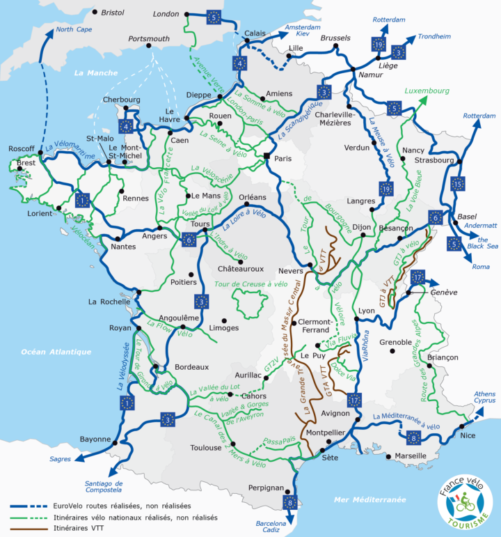 Le cyclotourisme et ses grands itinéraires
